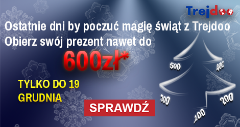 Poczuj magię świąt z Trejdoo i odbierz swój prezent nawet do 600 zł*